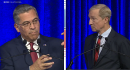 Xavier Becerra and Tom Steyer in California debate