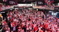 London's Boxpark Wembley was rocking as the game kicked off on the east coast of the US...
