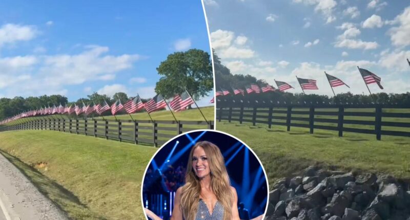 Carrie Underwood shares patriotic video of American flag display near her Tennessee property