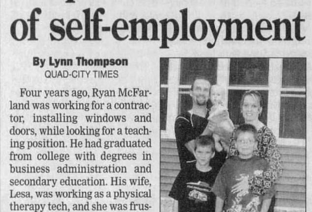 Ryan McFarland and his wife Lesa were praised in several articles in the early 2000s for the daycare facility they operated from their clapboard home in Muscatine, Iowa
