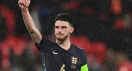 Rice has captained England twice before, most recently filling in for Kane in October’s friendly against Wales