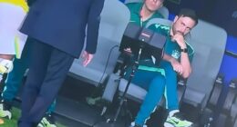 Davide Ancelotti appeared to give Neymar a shake of the head and disapproving look