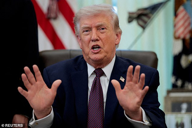 President Donald Trump praised the 'attractive' UFC octagon being built at the White House