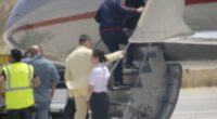 Music legend Sir Elton John has been seen boarding a private jet after performing at Dua Lipa's wedding