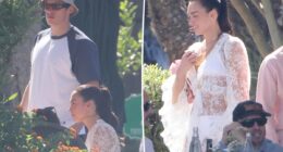 Dua Lipa radiates bridal vibes in white lace dress following wedding to Callum Turner