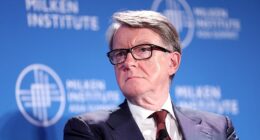 Peter Mandelson, pictured here at the Milken Institute Asia Summit in Singapore in September 2019, is said to have lobbied for Peter Kyle to be made business secretary – a role he was duly given in last September's shake-up