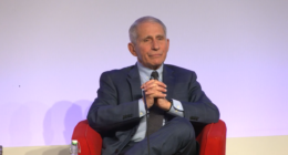 Anthony Fauci talking during an interview.