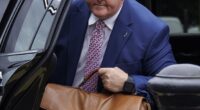 Sir Jeffrey Donaldson (pictured today) is facing prison after he was found guilty of raping a woman when she was a child and 17 other child sex offences