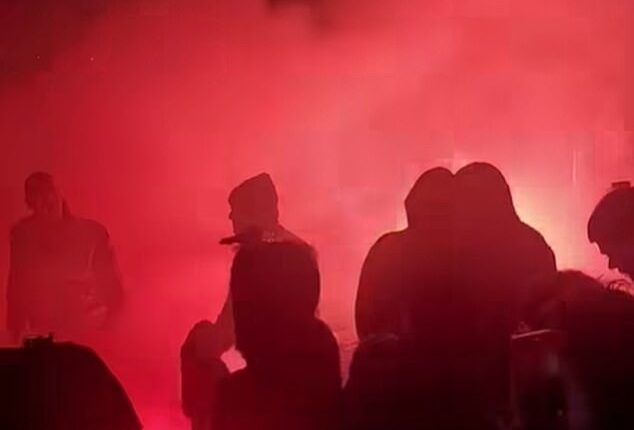 Mounted police were forced to intervene as thousands of fans attempted to push into the packed Federation Square live site before kick-off