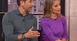 Gethin Jones (left) has been given a slapped wrist by the BBC for breaching the corporation's rules over showing off a Welsh firm he promotes on Morning Live