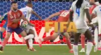 Bellegarde's shot hits off Grant Hanley's outstretched arm in Boston