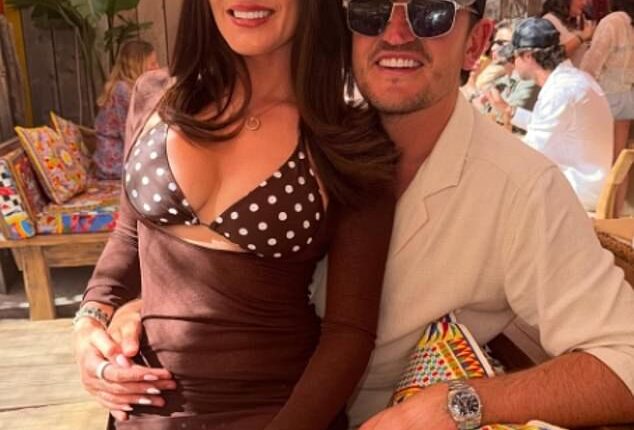 Harry Maguire is making the most of his extended summer break as he jetted to St Tropez for a lavish getaway with wife Fern on Sunday