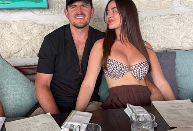 Harry Maguire has mended his England heartbreak by jetting off to Barbados with his wife Fern, after he and his family blasted his axe from the Three Lions ahead of the World Cup