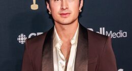 Actor Hudson Williams, 25, has come under fire for being seen in a resurfaced photo with a drawing of a swastika on his head, but insiders close to the actor say he wasn't aware it was there. Pictured May 31 at the Canadian Screen Awards in Ontario