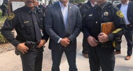 Republican congressional candidate Eric Flores has frequently highlighted his career as a federal prosecutor and his work alongside police agencies throughout his campaign