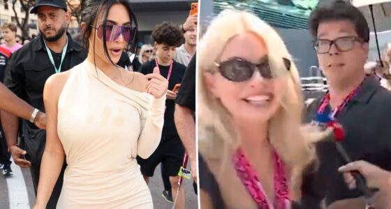 Holly Willoughby, Michael McIntyre shoved out of Kim Kardashian's way at Monaco Grand Prix