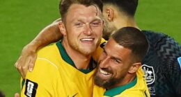 Harry Souttar (pictured left) could soon join Ryan Reynolds' ambitious Wrexham project after impressing for Australia during the FIFA World Cup campaign