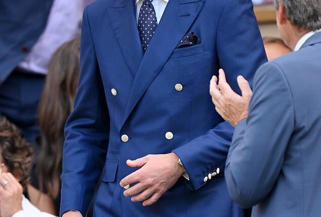 Prince William attends day fourteen of the Wimbledon Tennis Championships in 2025