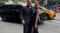 Hugh Jackman and Sutton Foster are said to be struggling to strike a work-life balance as their romance blossoms. Above, the couple at the New York premiere of The Death Of Robin Hood, in a social media post that was labelled 'cringe' by the actor's fans