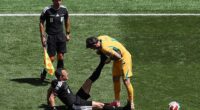 German official Felix Zwayer suffered cramp during the USA's win over Australia