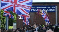 Dozens of protesters have descended upon Southampton police station over the footage of Henry Nowak's arrest
