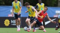 England had a successful first day in Florida as they trained in preparation for the World Cup