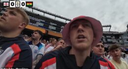 AngryGinge encountered an alleged racist fan during England's 0-0 World Cup draw vs Ghana