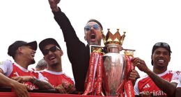 Arsenal co-chair Josh Kroenke was heavily involved as fans gathered to celebrate their triumph