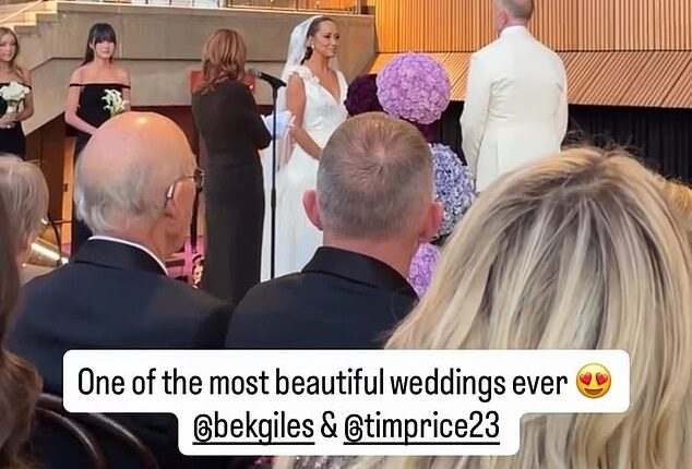 Australia's elite were out in full-force on Saturday night to celebrate high-profile Sydney defamation lawyer Rebekah Giles officially locking in her 'happily ever after' with Melbourne property developer Tim Price