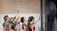Across Europe, hundreds are lining up to try and get an air con unit as the continent has been swarmed in a scorching heatwave, with temperatures in France hitting a feverish 45C yesterday. Stock image used