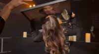 Jake Hall's ex-girlfriend Chloe Lewis was filmed kissing a photo of the late star as she danced to a DJ set at his 'unconventional funeral' on Friday