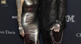 Jelly Roll's wife Bunnie XO shocked fans by revealing that they are 'still having a baby together' despite their divorce; seen in January