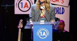 Julia Roberts joined a parade of stars offering a defense of the First Amendment as counterprogramming to President Donald Trump's Freedom 250 UFC match at NYC's Rise Up, Sing Out concert, which was put on by the Committee for the First Amendment