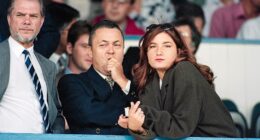 Baroness Brady (pictured in 1995) faces calls to distance herself from David Sullivan¿s (centre) past after he was accused of preying on women for sex. He denies any wrongdoing