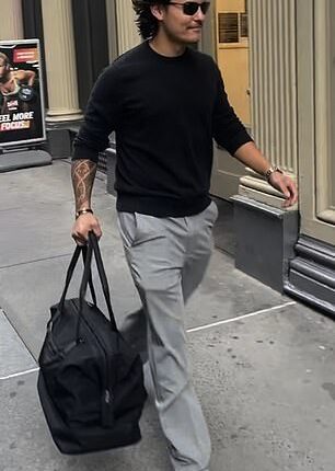 Jon & Kate Plus 8 alum Collin Gosselin sent a warning to his estranged mother Kate ahead of the publishing of his memoir, In the Shadow of Eight (pictured last Wednesday)