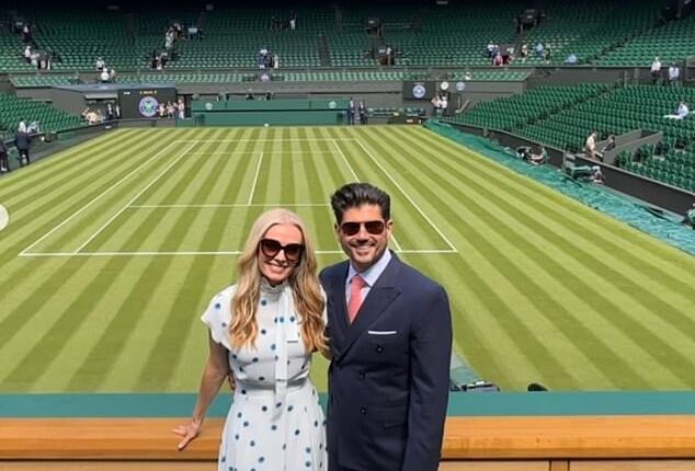 Katherine Jenkins shared details of her 46th birthday in a series of Instagram snaps after celebrating the big day at Wimbledon on Monday