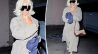 Kim Kardashian debuts new bleached blond hair in Los Angeles