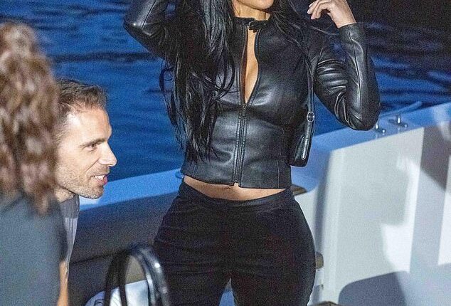 Kim Kardashian put on an eye-popping display as she arrived in Monaco on Friday to support her boyfriend Lewis Hamilton at this weekend's Formula 1 Grand Prix