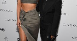 North West, the 12-year-old daughter of Kim Kardashian and Kanye West, has left viewers aghast at her sophomore solo single; Kardashian and North are pictured in 2023