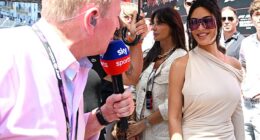 Kim Kardashian has come under fire after a toe-curling encounter with legendary TV reporter and former driver Martin Brundle at the Monaco Grand Prix on Sunday