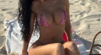 Kylie Jenner slipped into another skimpy string bikini as she enjoyed the tropics during an exotic getaway