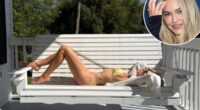 'Landman' star Michelle Randolph stuns in barely-there metallic yellow bikini