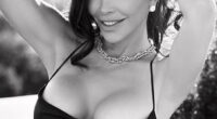 Lauren Sanchez risked a major wardrobe malfunction as she flaunted her ample assets in a very low-cut top