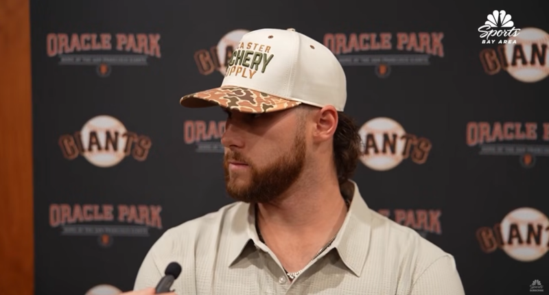 Landen Roupp talking to reporters.