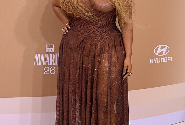 Lizzo, 36, showed off her dramatic weight loss in an eye-catching look as she led stars at the 2026 BET Awards in Los Angeles on Sunday