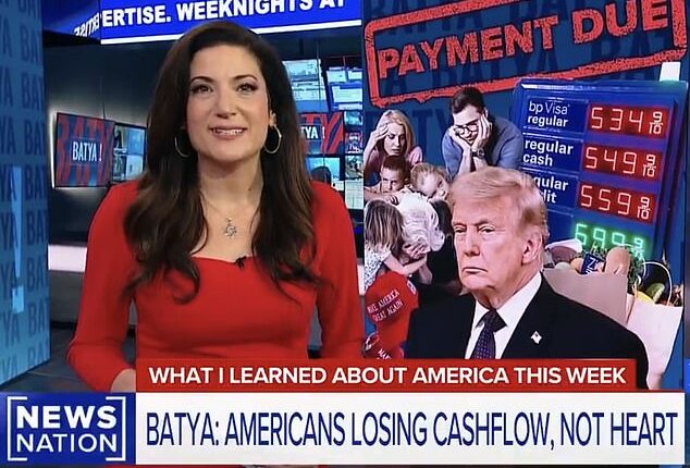 NewsNation host Batya Ungar-Sargon warned President Donald Trump that many of his most loyal supporters are struggling with rising living costs