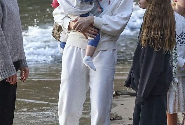 Madeline Holtznagel, 29, all but confirmed her engagement to Justin Hemmes, 53, on Monday after being spotted wearing a giant diamond ring while disembarking a seaplane