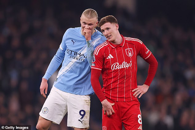 Manchester City's first offer for Nottingham Forest star Elliot Anderson has been rejected
