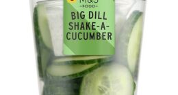 The price difference between a standard cucumber and the M&S Shake-a-Cucumber pots (Pictured: The Big Dill flavour) amounts to a 228 per cent mark-up