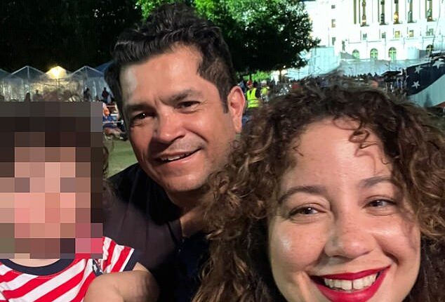 California Representative Jimmy Gomez with his wife Mary and their young son